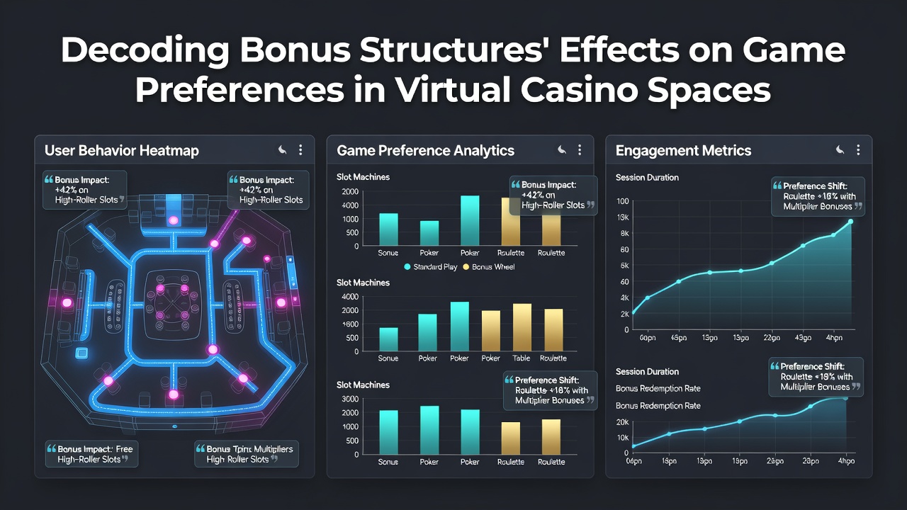 Chart displaying player game preference shifts before and after different bonus activations across multiple casino platforms