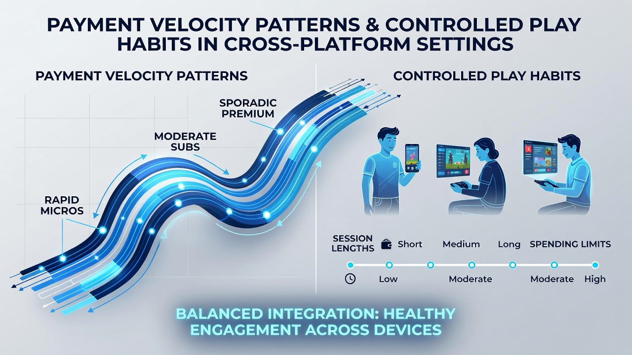 Analytics dashboard displaying payment velocity metrics correlated with player limit adherence rates