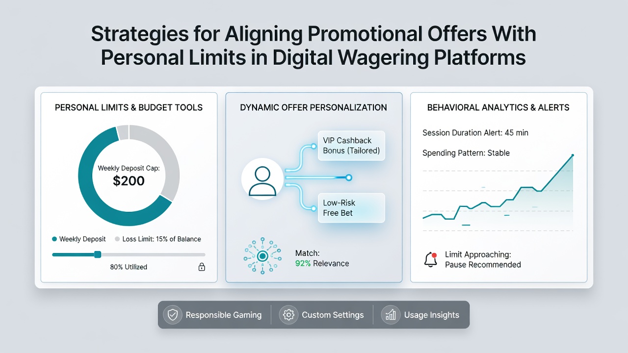 User reviewing account dashboard with aligned promotional offers and personal spending limits highlighted