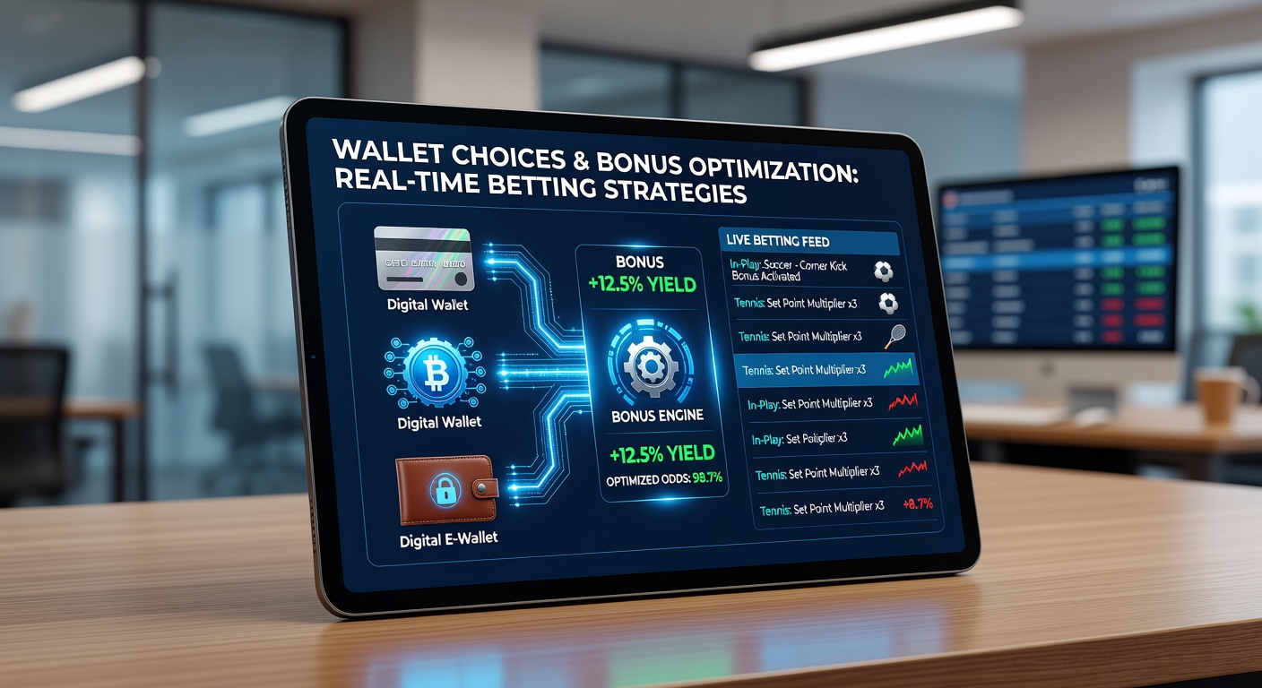 Digital wallets displayed alongside live betting interfaces showing real-time bonus tracking features