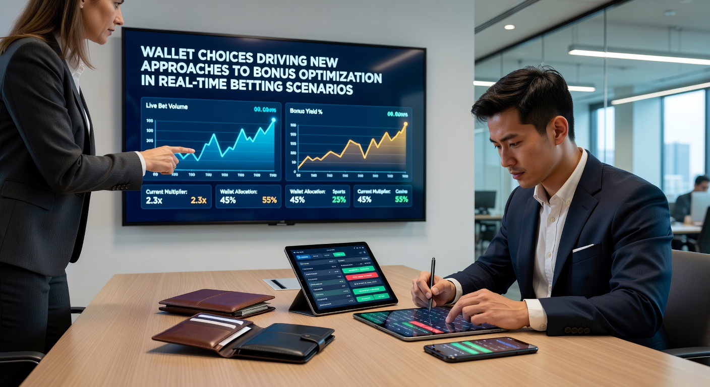 Real-time betting dashboard illustrating wallet integration and bonus tracking during live events