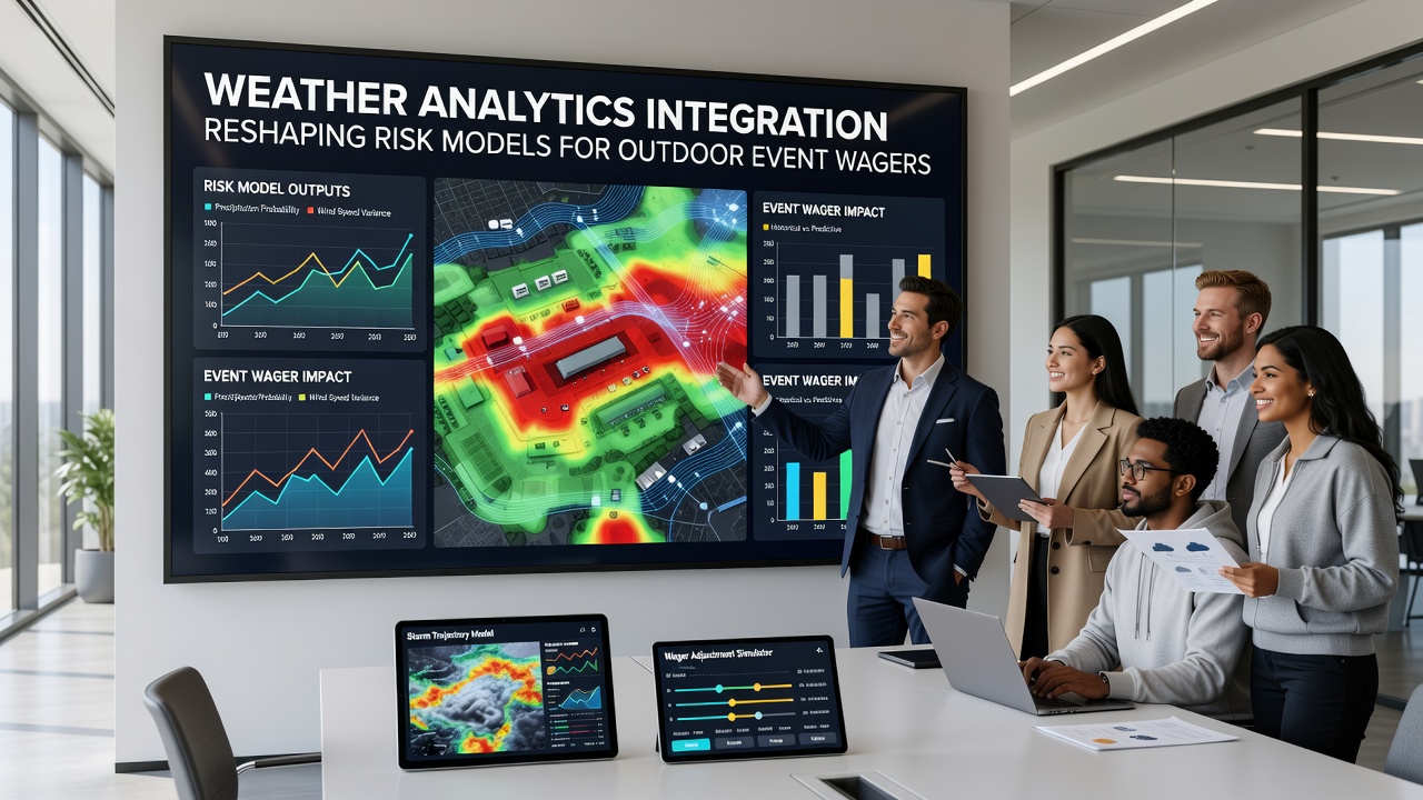 Satellite weather monitoring systems feeding live data into outdoor sports wagering platforms
